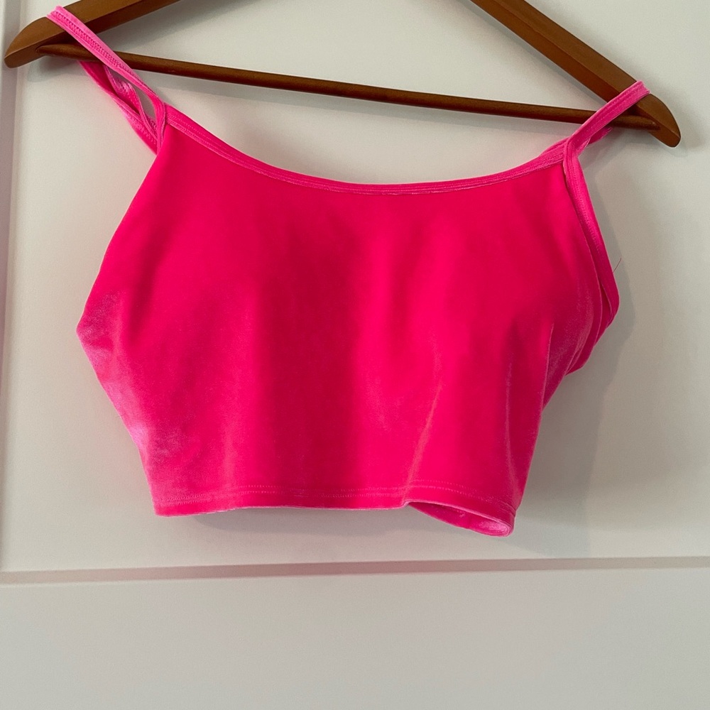 PINK Active velvet pink sports bra
